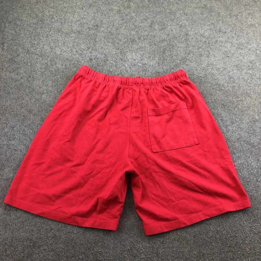 Politics Shorts Mens Large Red Sweat Elastic Waist 10 Inseam Casual Summer